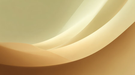 This abstract image features flowing curves in soft tones of beige, cream, and taupe, ideal for evoking feelings of peace and tranquility in minimalist art.の素材
