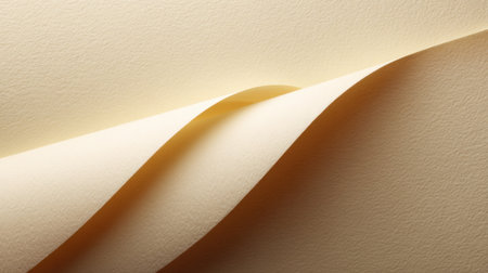 This image features a soft cream textured paper with gentle curves and highlights, perfect for elegant backdrops, creative designs, and artistic projects.の素材