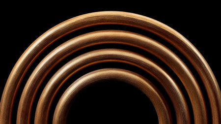 Explore a captivating display of smooth, curved wooden shapes that evoke elegance and artistry. This image is perfect for modern decor themes and design inspiration.の素材