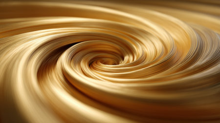Captivating abstract image featuring swirling golden strands that evoke motion and elegance, perfect for creative projects, backgrounds, and artistic designs.の素材