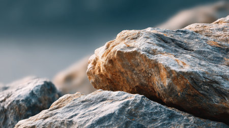 This close-up image captures the intricate textures and earthy colors of natural stones, offering a serene and tranquil aesthetic ideal for various projects.の素材