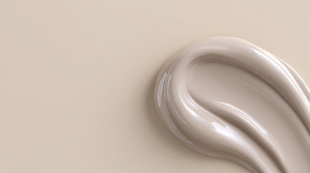 This image features a smooth cream texture on a neutral background, perfect for highlighting beauty and skincare products in an elegant and sophisticated manner.の素材