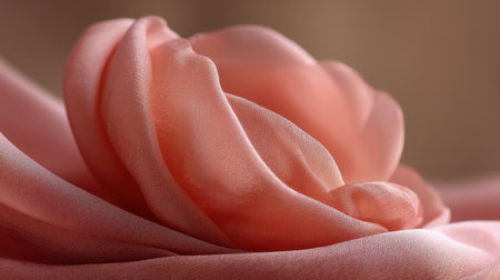 A stunning close-up of a delicate peach silk rose placed on soft fabric, showcasing elegance and romantic charm for perfect wedding and decor inspirations.の素材