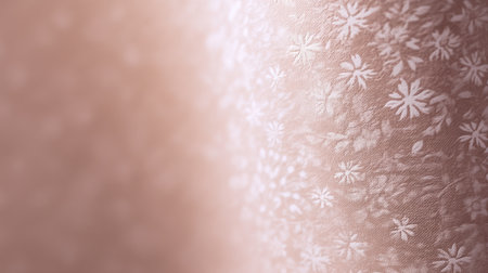 Close-up view of a delicate floral pattern on textured fabric in soft pink hues. Ideal for creative projects, this design adds charm and elegance to various applications.の素材
