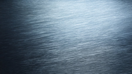 This image showcases a smooth brushed metal surface highlighting subtle textures and reflections, ideal for modern and industrial design projects or backgrounds.の素材