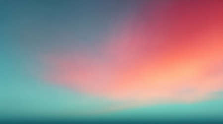 A stunning sunset sky showcasing a blend of soft pastel colors, including vibrant pink and calming blue, perfect for tranquility and artistic inspiration.の素材