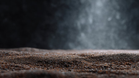 This abstract image showcases a detailed textured surface illuminated by soft light against a dark backdrop, evoking an artistic and mysterious mood suitable for various projects.の素材