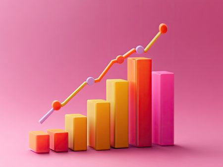 A subscription business model growth graph showcasing monthly recurring revenue trendsの素材