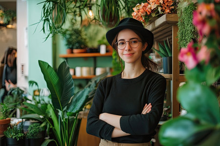 A side hustle business owner balancing full-time work and a successful online storeの素材