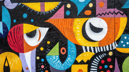 Abstract patterns in street artの素材