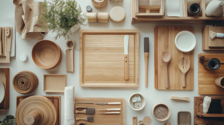 A sustainable business showcasing eco-friendly products and a zero-waste production processの素材