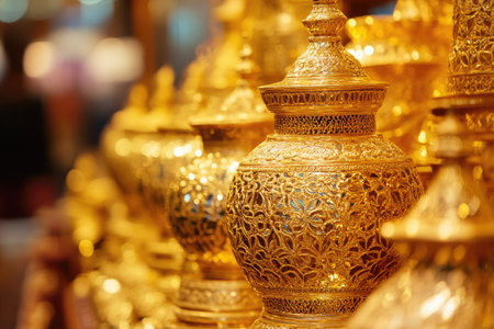 Gold used in cultural symbolism for festivals and royal ceremonies, with a focus on its historical importanceの素材