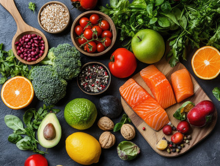 nutritionist explaining the importance of balanced meals and proper nutrition in maintaining overall healthの素材