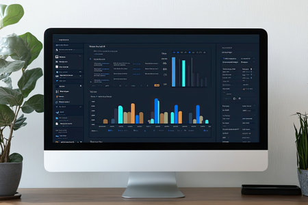 Marketing trends dashboard showing insights into rising platforms, audience preferences, and industry growthの素材