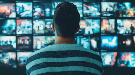 A high-energy media agency with professionals creating content that mixes traditional media with new digital formatsの素材