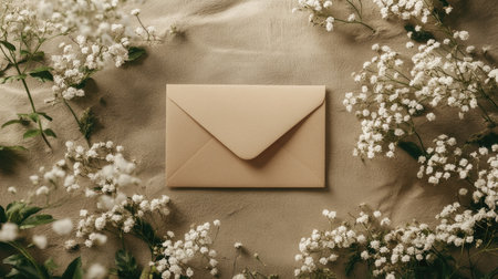 A biodegradable envelope made from plant-based materials, breaking down naturally over time, perfect for eco-conscious brandsの素材