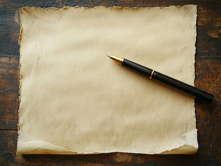 Copy space on a simple piece of paper, ready for hand-drawn illustrations or notesの素材