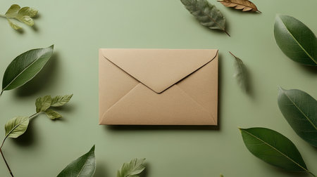 A biodegradable envelope made from plant-based materials, breaking down naturally over time, perfect for eco-conscious brandsの素材