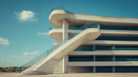 This image showcases an abstract view of intersecting circles and lines, highlighting geometric shapes in a contemporary setting. Perfect for modern design concepts.の素材