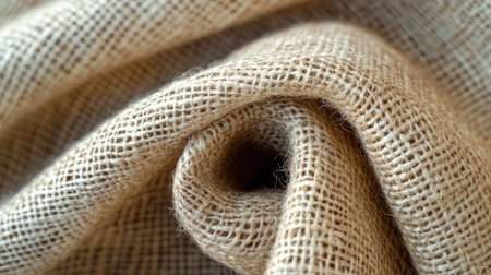 Detailed close-up of a natural fabric texture showcasing its unique weave and earthy tones, ideal for various creative and design projects.の素材