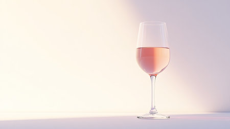 A minimalist image featuring a glass of rosの素材
