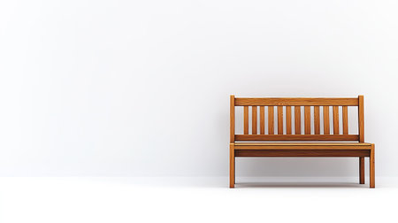 This image showcases a Scandinavian style wooden bench placed against a plain wall, highlighting the simplicity and elegance of minimalistic design in interior spaces.の素材