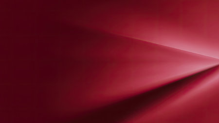 This captivating abstract red background features a smooth gradient and dynamic light effects, perfect for modern design, artistic concepts, or elegant projects.の素材