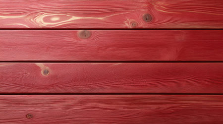 High-resolution image of red wooden planks showcasing grain patterns and natural knots, ideal for background use, design projects, or as a decorative element.の素材