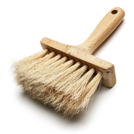 A versatile wooden cleaning brush with soft bristles, perfect for dusting and maintaining surfaces in various settings, ensuring cleanliness and hygiene.の素材