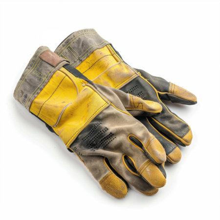 This image showcases high-quality work gloves designed for safety and durability. Ideal for construction, outdoor tasks, and heavy-duty use, they offer comfort and a secure fit.の素材