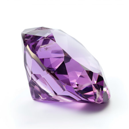 A captivating amethyst crystal, exhibiting a rich purple hue and stunning facets. Perfect for decorations, jewelry design, or as a stunning natural piece.の素材