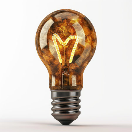 A vintage-style light bulb that exudes warmth and charm, perfect for creating a cozy atmosphere in various interior spaces and enhancing decor styles.の素材