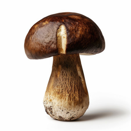A stunning brown mushroom with rich textures, perfect for culinary use or nature projects. This image highlights the mushroom's earthy colors and natural beauty.の素材