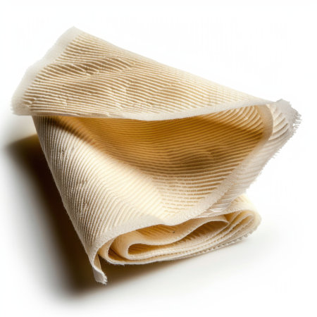 This image features a soft fabric with a subtle texture and pattern, perfect for various creative projects, including fashion design, decor, and artistic backgrounds.の素材