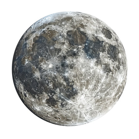 A captivating image of the full moon showcasing its intricate craters and textures, perfect for astronomy lovers and as a striking addition to any nature collection.の素材