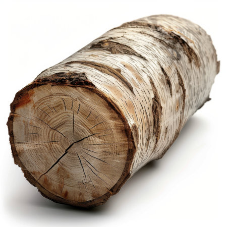 A close-up view of a birch log displaying intricate textures and colors. This natural element is perfect for art, design, and home decor projects.の素材