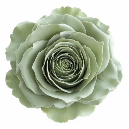 This stunning green rose captures the essence of elegance and beauty, showcasing intricate petals and layers, ideal for nature-inspired projects and floral artwork.の素材