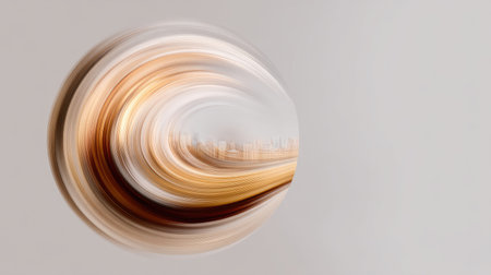 This abstract image features a captivating swirl pattern with warm tones and soft gradients, making it ideal for backgrounds, creative projects, or artistic expressions.の素材
