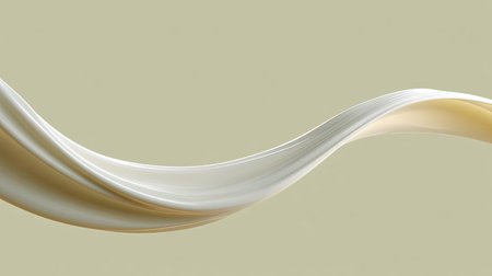 This image features an elegant wave of smooth cream fabric flowing gracefully against a soft beige background, embodying luxury and modern design elegance.の素材