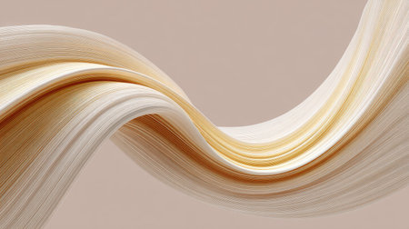 This image features soft flowing lines in warm tones, creating a serene and elegant visual for minimalist and contemporary design projects.の素材