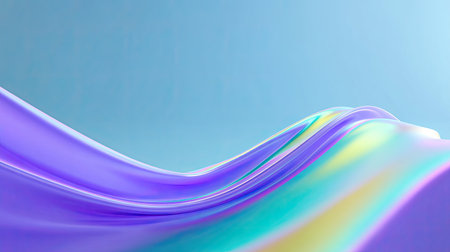 A captivating image of smooth flowing fabric in pastel colors, blending harmoniously against a serene blue background, evoking feelings of peace and elegance.の素材