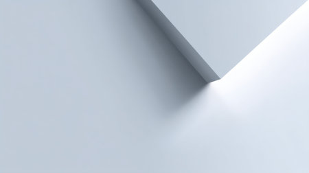 This image showcases a minimalist geometric design with soft lighting and gentle shadows. The smooth pale surface offers a serene backdrop suitable for various creative projects.の素材