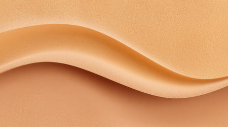 This abstract image showcases smooth beige fabric with gentle curves, creating an elegant and minimalist aesthetic. Perfect for design, fashion, and art projects.の素材