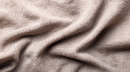 This image features a soft, cozy fabric texture in a muted brown color, perfect for use in backgrounds, textile designs, or interior decor projects.の素材