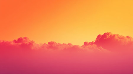 Experience the beauty of a stunning sunset with vibrant cloud layers in shades of pink, orange, and yellow. This breathtaking view evokes peace and inspiration.の素材