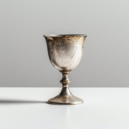 This antique silver cup features intricate design and a beautiful patina, perfect for adding a touch of elegance to any setting or collection in your home.の素材