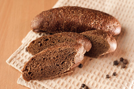 bread allsorts on a napkinの写真素材