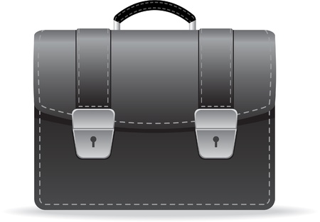 leather briefcase isolated on whiteのイラスト素材