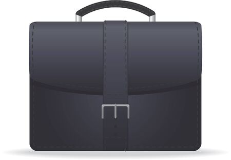 leather briefcase isolated on whiteのイラスト素材