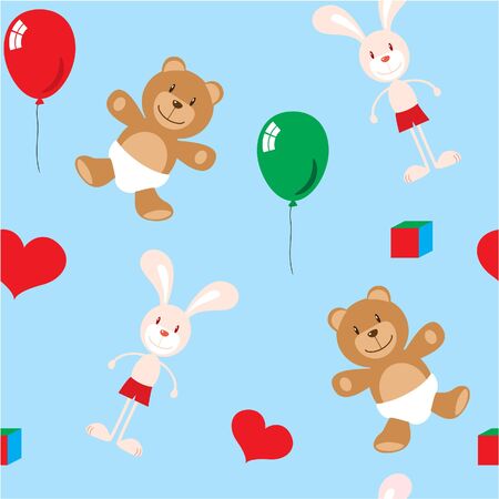 seamless pattern of children toysのイラスト素材